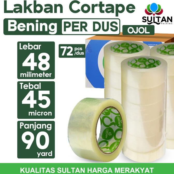 

Lakban Cortape Bening 48 mm x 90 yard 1 Dus- OJOL