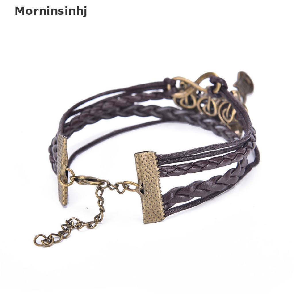 Mornin Vintage Kulit Gitar Musik Note Infinity Punk Gelang Perhiasan Fashion Baru id