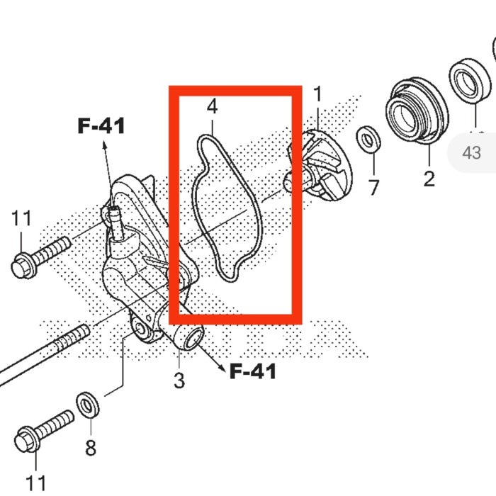 KARET ORING WATER PUMP HONDA CBR 150R K45G.K45N. K45N -baca deskripsi-