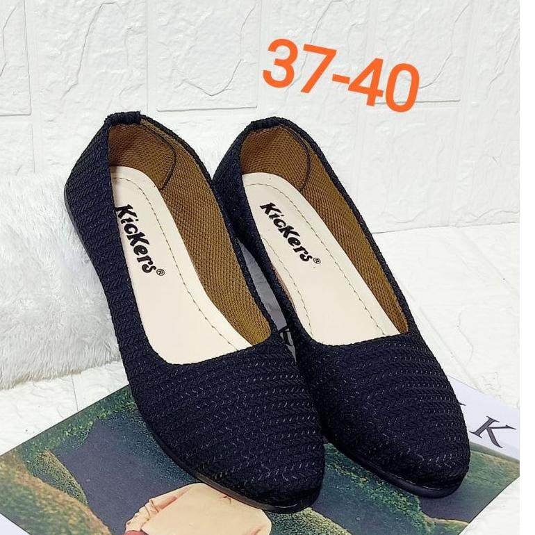 BEST SELLER Terbaru Flatshoes Wanita Rajut Kickers / Sepatu Balerina / Flat Shoes Wanita Rajut Kicke