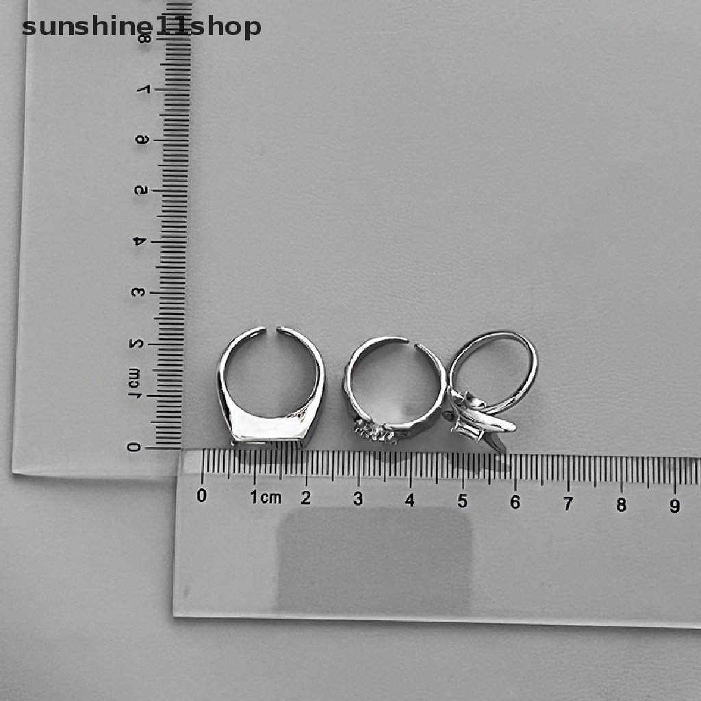 Sho Fashion Y2k Aksesoris Shiny Star Cross Irregular Crystal Cincin Wanita Pasangan Engagement Rings Pesta Kreatif Perhiasan Hadiah N