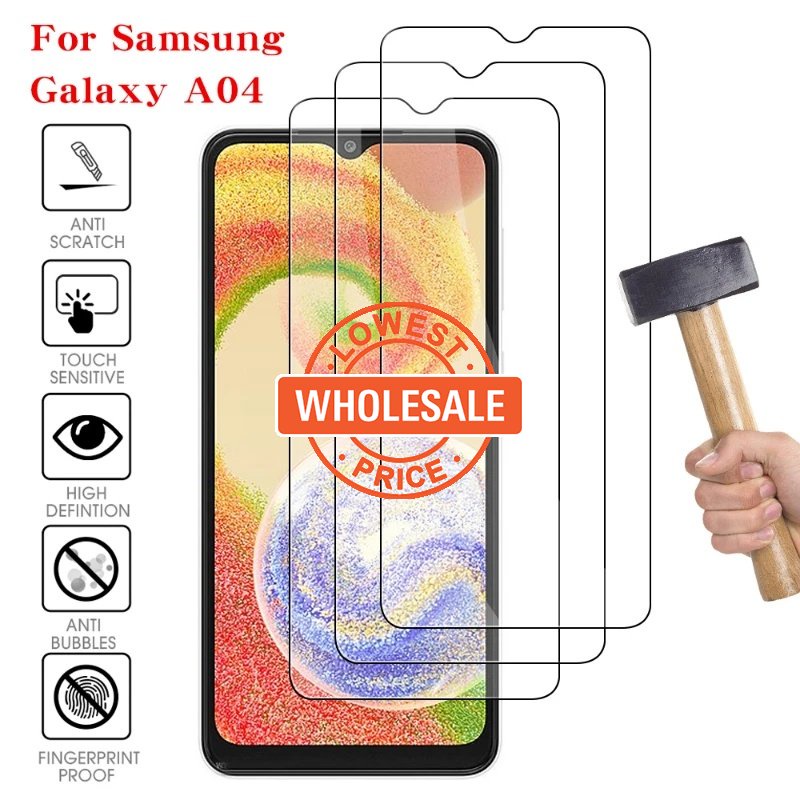 [Harga Grosir] Clear Explosion-proof Screen Protector HD Film Pelindung Layar Sensitif Tinggi Anti Gores Tempered Glass Film Untuk Samsung Galaxy A04 A04s A04 Core A04e