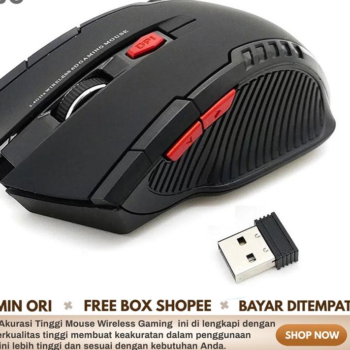 ❈ Mouse Gaming Wireless Tanpa Kabel Silent Bluetooth Ergonomic Wireless Gaming Mouse Murah ♡