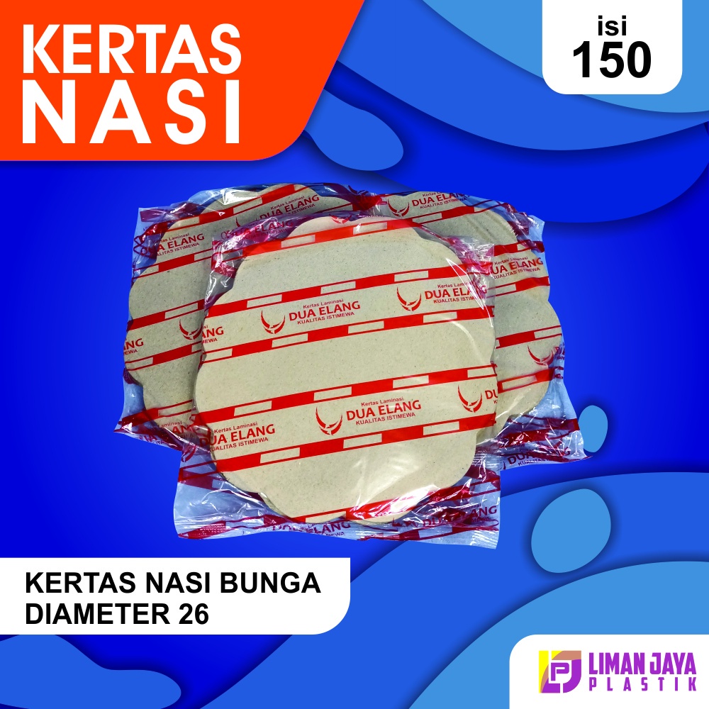 Kertas Nasi Bunga Diameter Besar | Kertas Nasi Bulat | Kertas Nasi Murah | Kertas Bungkus Nasi | Ker