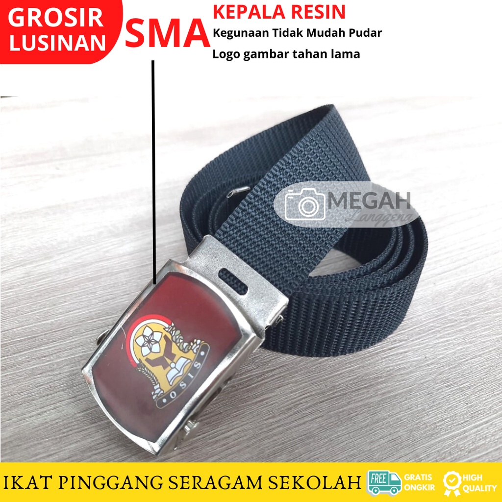 1 Lusin sabuk SMA ikat pinggang sekolah - ikat pinggang SMA perlengkapan sekolah - Ikat pinggang sekolah logo SD , SMA , SMP dan SMA pramuka /sabuk nylon. ikat pinggang SMA, ikat pinggang sekolah kain.- sabuk kain SMA
