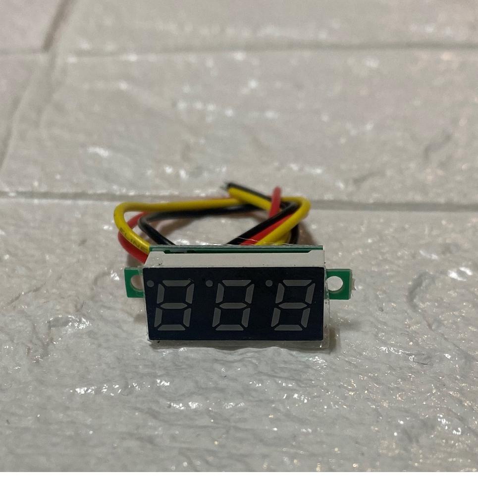 Terbaru ¯ Voltmeter 0.28" 0-100V DC Digital 3 Kabel 0.28 Inch ✈