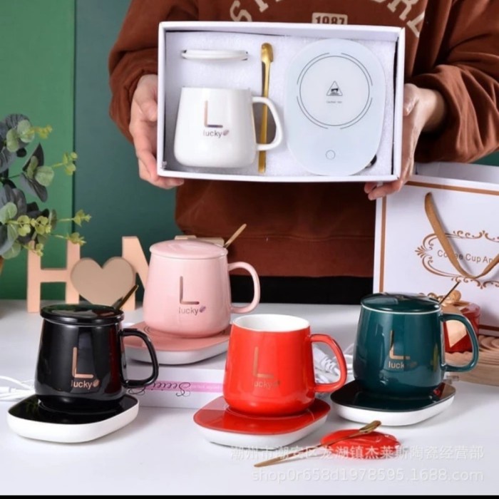 Terlaris Mug Cangkir Gelas Listrik Pemanas Penghangat Minuman Pemanas Portable