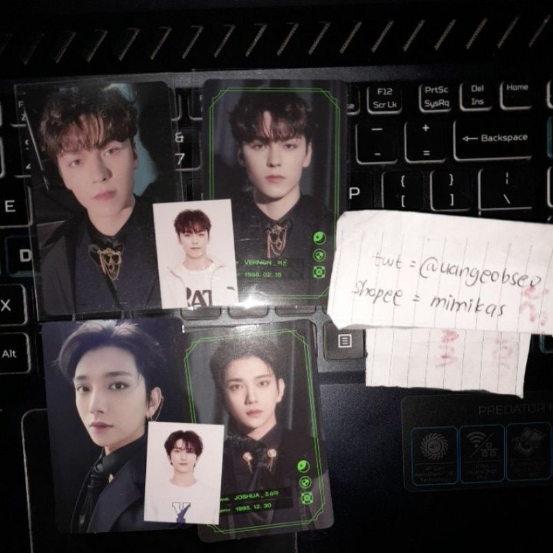 READY STOCKSIAP KIRIM official sharing membership kit seventeen joshua vernon pc player card photoca