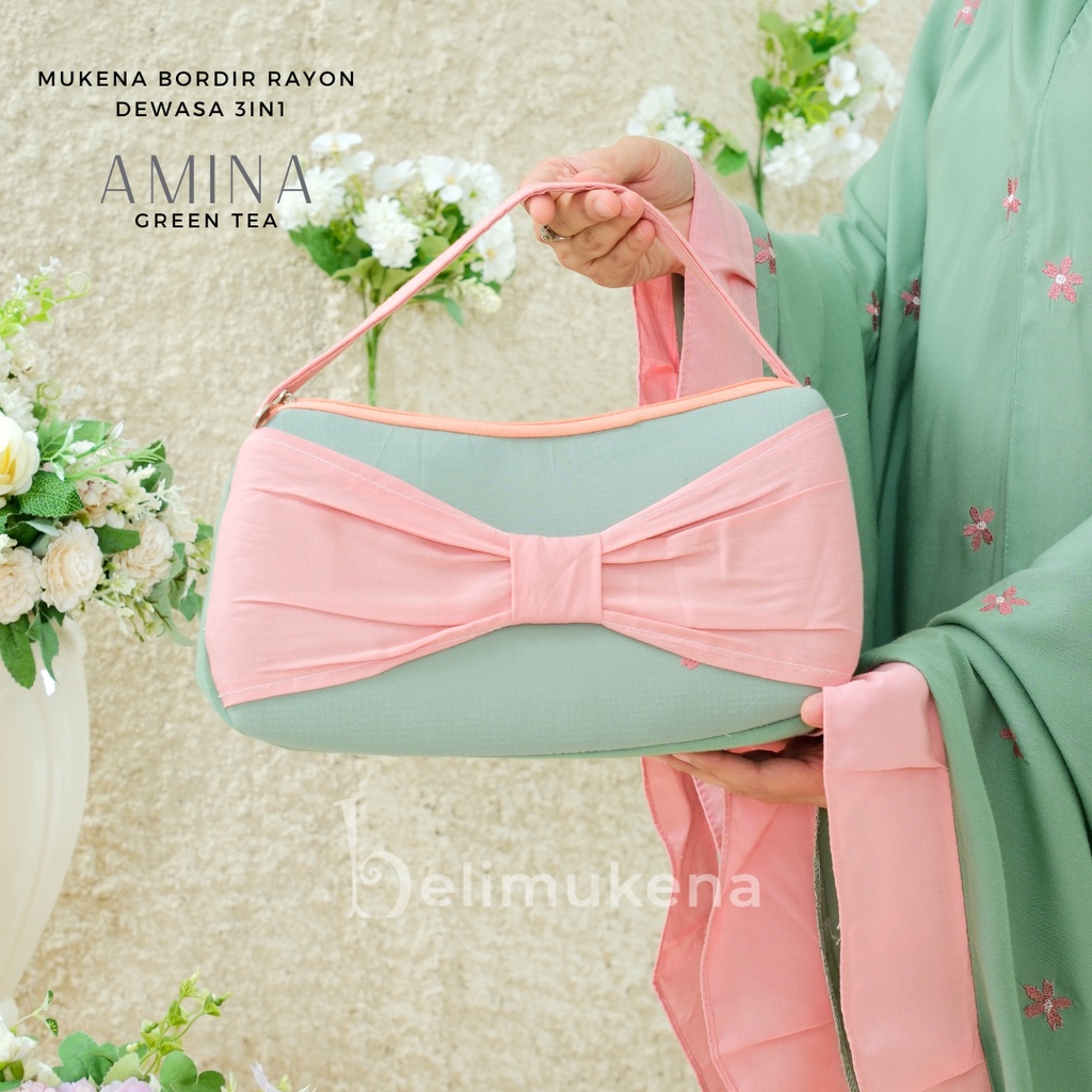 Mukena Rayon Dewasa 3in1 Bordir Amina