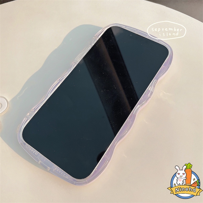IPHONE Casing Kompatibel Untuk Iphone14 13 12 11 Pro Max X Xr Xs Max SE 8 7 6 6s Plus Lensa Casing Ponsel Warna Permen Bunga Sederhana Penuh Melindungi Tepi Bergelombang Shockproof Soft Case Cover Pelindung