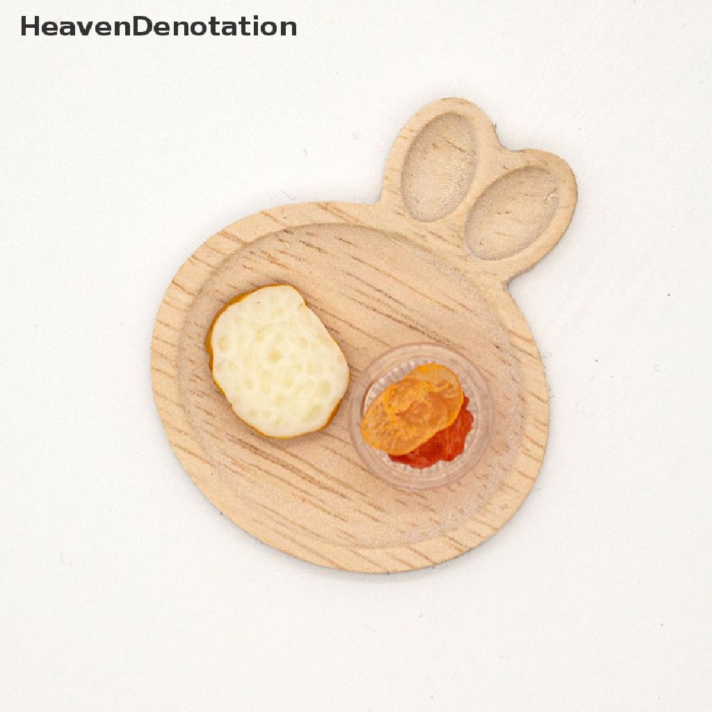 [HeavenDenotation] 1pc Ornamen Dekorasi Rumah Boneka model Nampan Kelinci mini Dekorasi Tahun Kelinci HDV