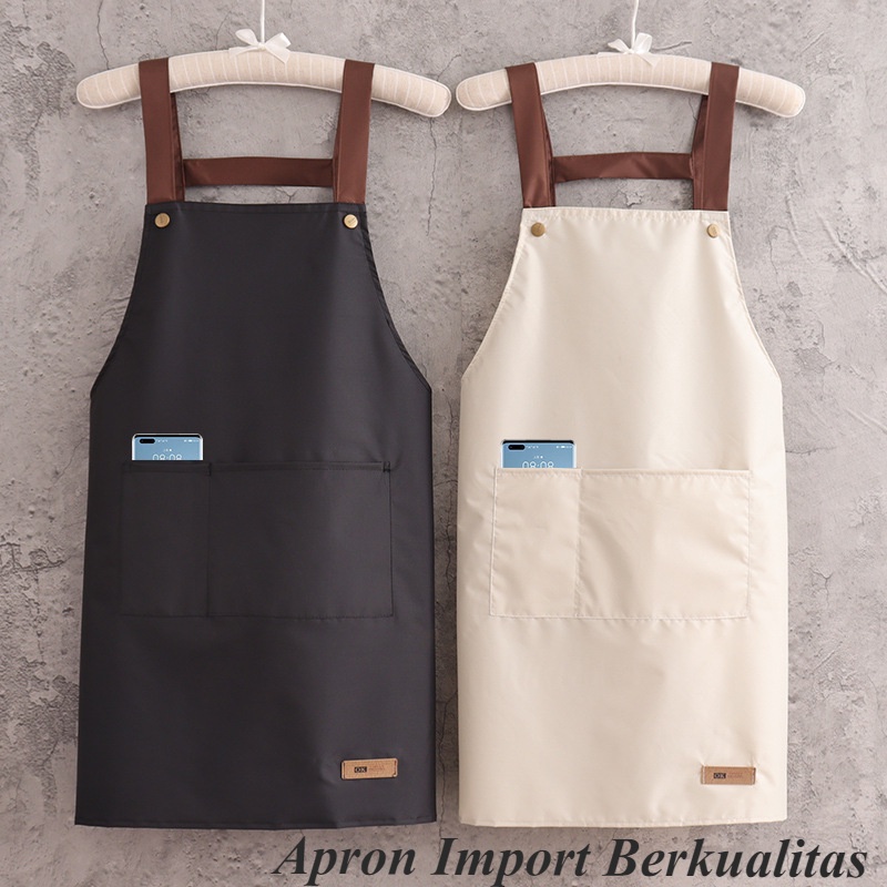 Apron Waiter Waitress Pelayan Celemek Dapur Pria Wanita Chef Pelayan Cafe Barista Allsize Import Waterproof APN-111