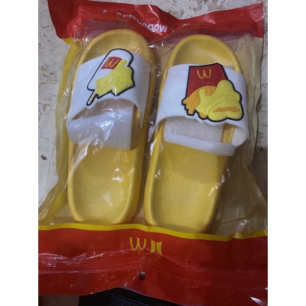 READY STOCK SANDAL SLIPPER BTS X MCD