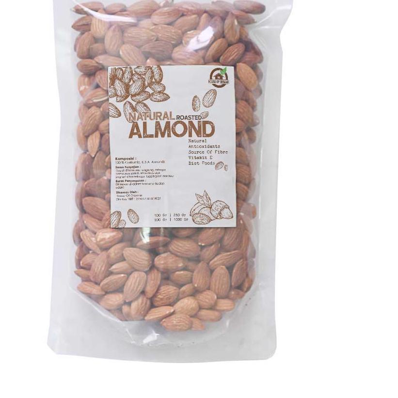 

➸ Natural Roasted Almond (Panggang) 250 Gr ☻
