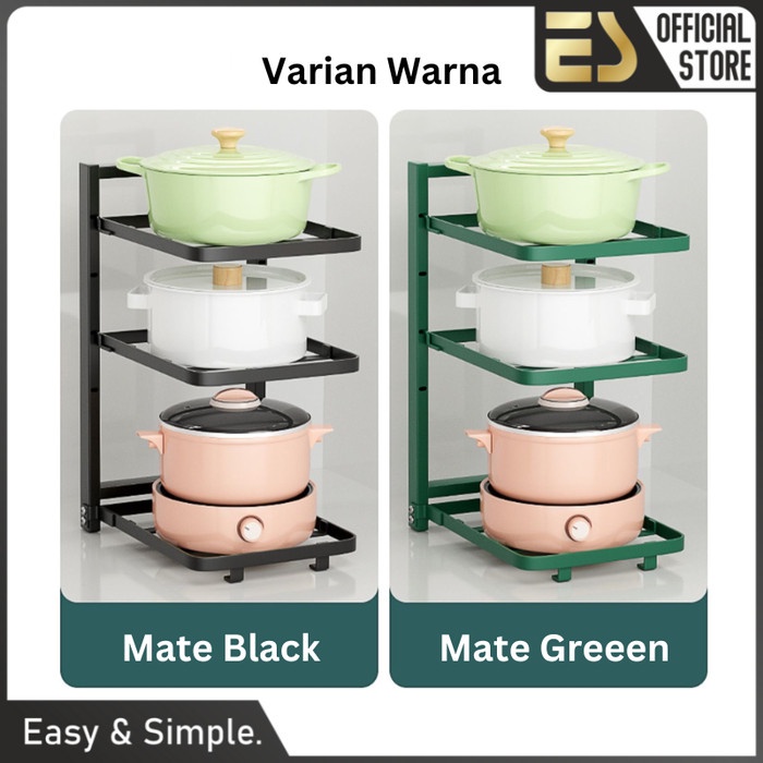 Rak Dapur Es Rak Panci Rak Peralatan Rumah Dapur Susun Rak Panci Bawah Wastefel