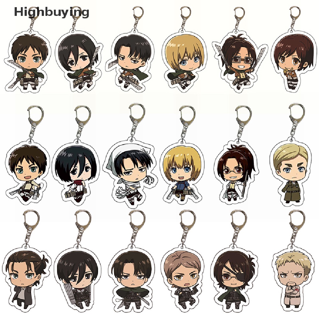 Hbid New Anime Attack on Titan Cosplay Gantungan Kunci Aksesoris Fashion Gantungan Kunci Mobil Tas Liontin Shingeki No Kyojin Key Ring Glory