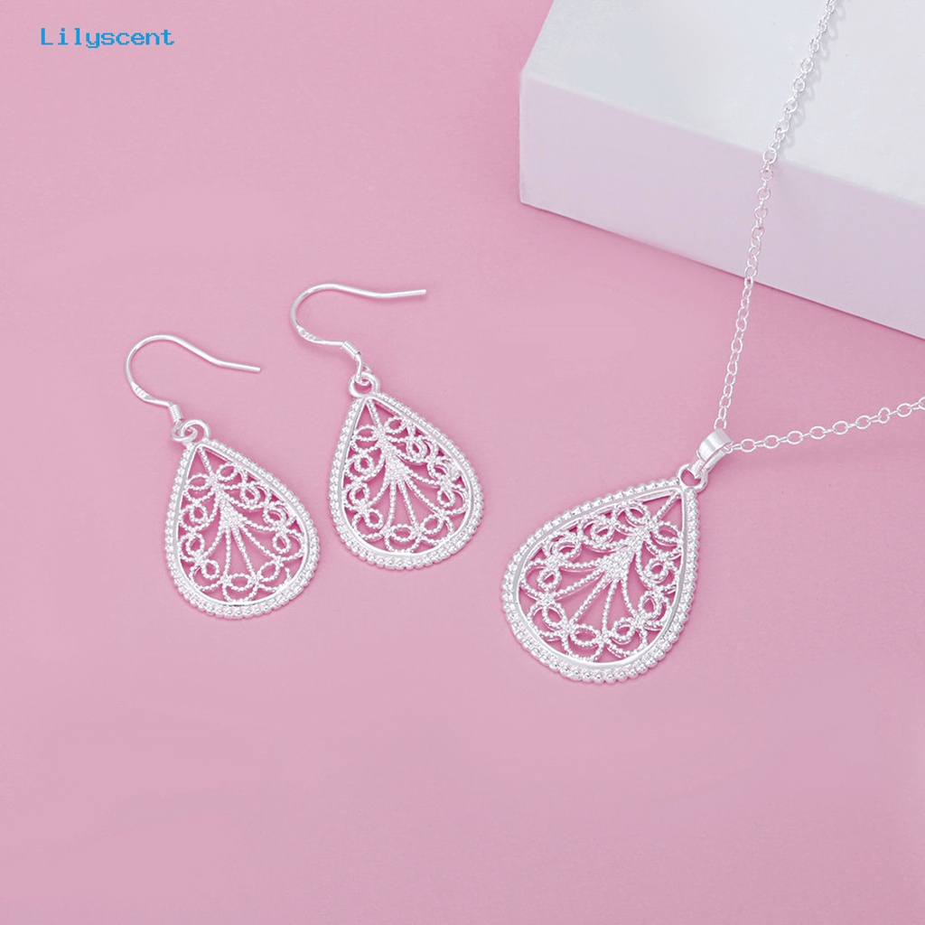 [LS] 1set Drop Earrings Aksesoris Fashion Anti Alergi Gaya Retro Yang Indah Temperamen Mutiara Imitasi Anting Kalung Untuk Pakaian Sehari-Hari