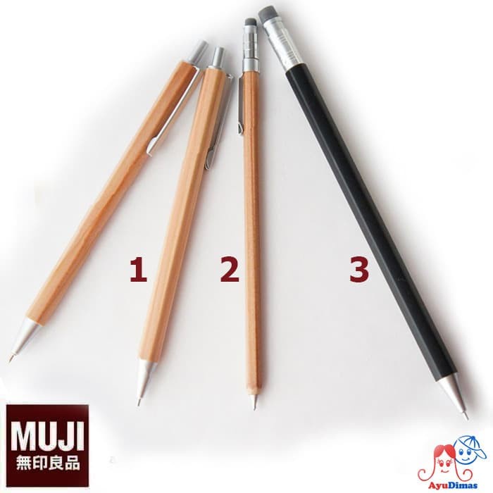 

Terlaris Muji Wooden Hexagonal Mechanical Pencil Mini / Pensil Mekanik