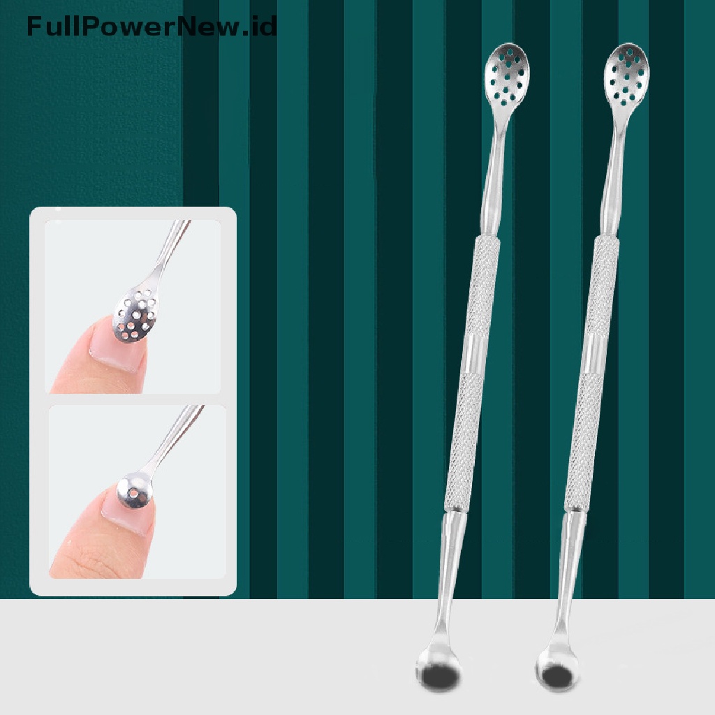 Power 1Pcs Pendorong Kutikula Kuku Pendorong Kutikula Stainless Steel Ganda Manicures Remover ID