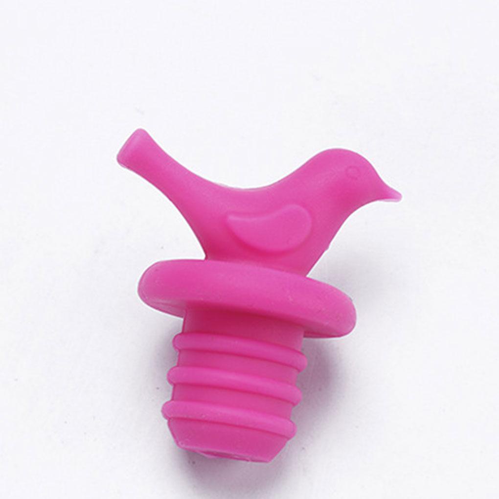 4pcs Stopper Anggur Gaya Burung Tahan Air Silikon Tutup Botol Wine Pourer Stoppers Penyegelan Yang Bagus Tahan Tarik Kuat