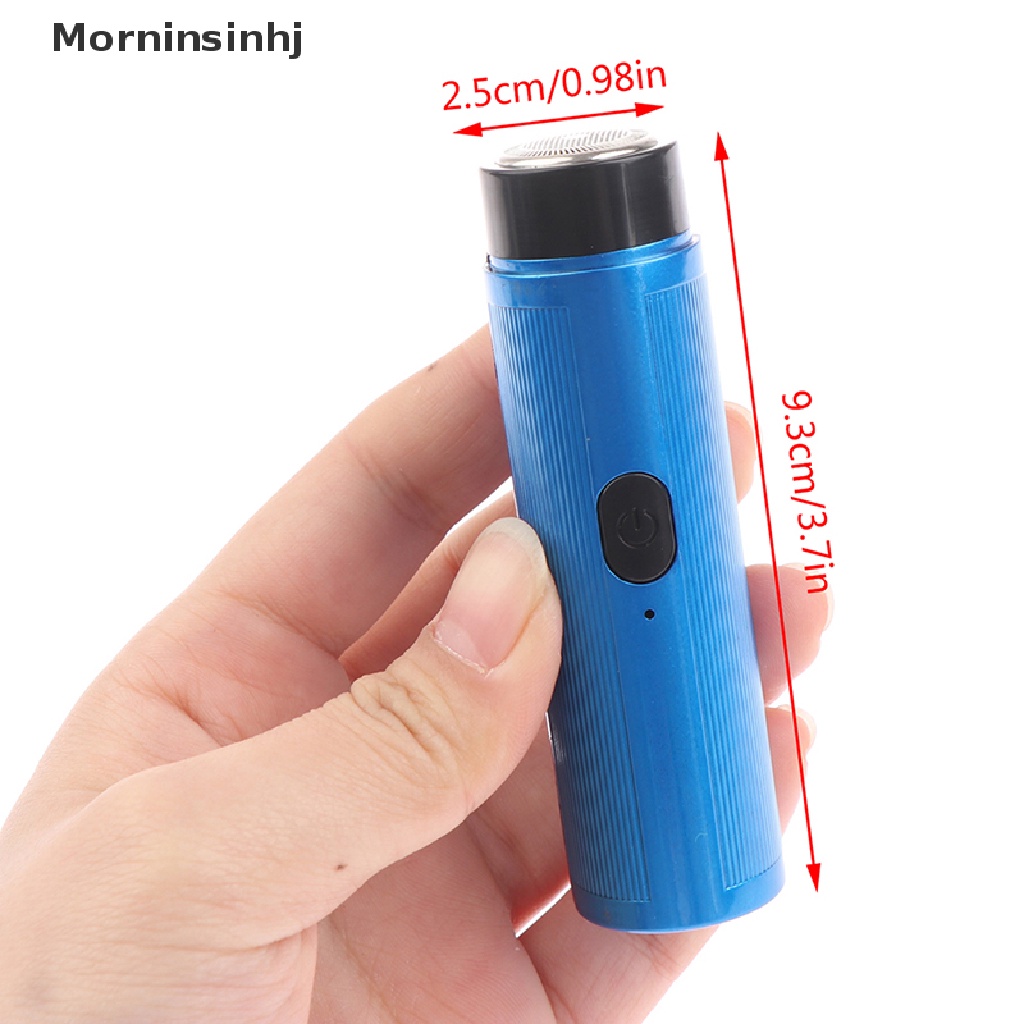 Mornin Alat Cukur Elektrik Mini Portable Bisa Dicuci Pemangkas Jenggot Pria Shaver Razor USB Travel id