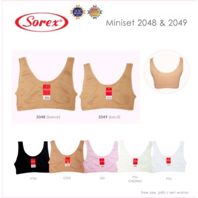 MINISET SOREX 2048 Polos / BH SOREX Original / Pakaian Dalam Wanita BH - sckmenwear GROSIR