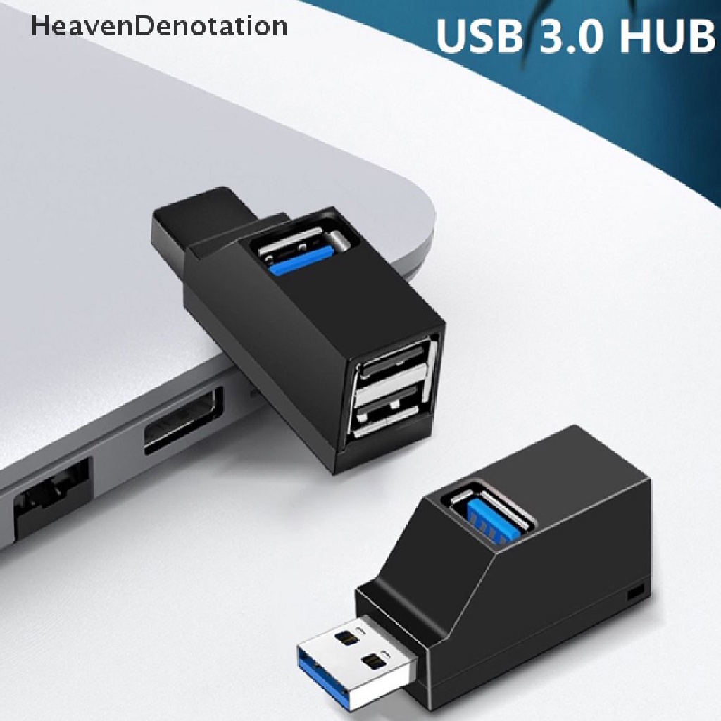 [HeavenDenotation] Wireless 3in1 USB 3.0 HUB Adapter Extender Kotak Splitter Mini 3port Untuk Laptop Macbook Ponsel Kecepatan Tinggi U Disk Reader HDV