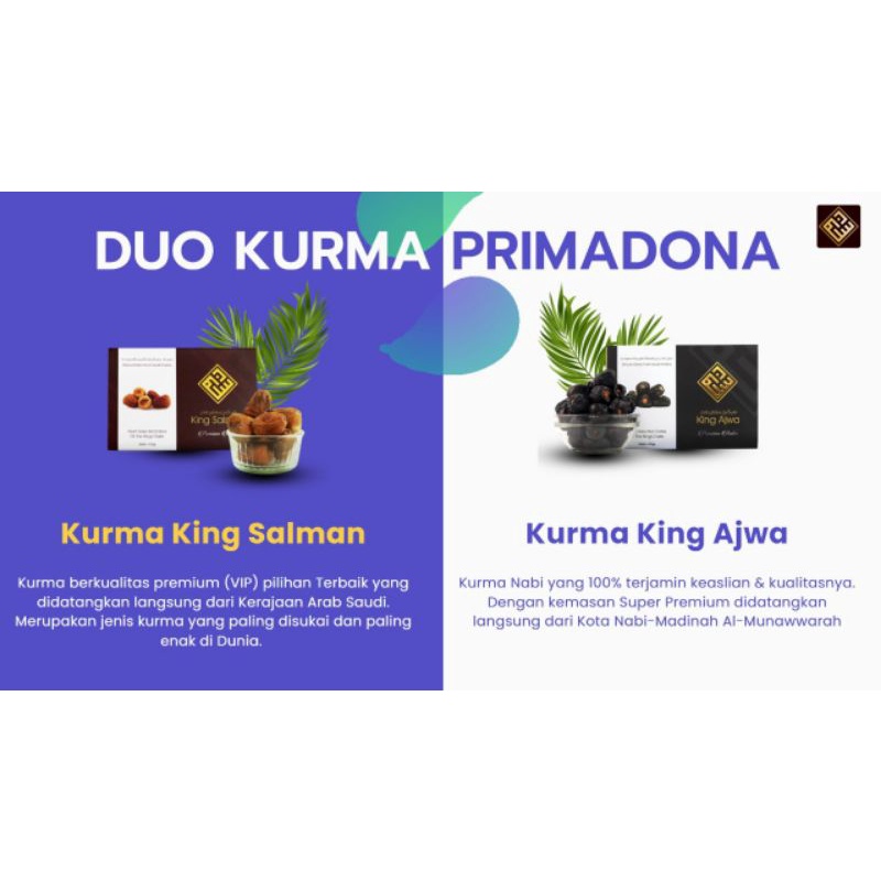 

[Paket 2 Mix] 1 Box Kurma King Salman + 1 Box Kurma King Ajwa