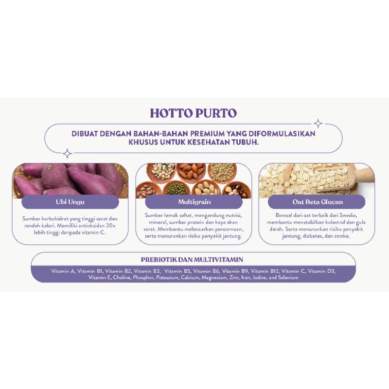 

XMASTER HOTTO PURTO MULTIGRAIN WITH PURPLE POTATO (PAKET SACHET)