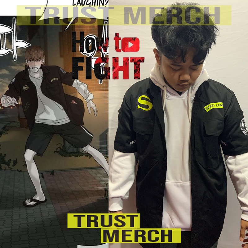 Kemeja Manhwa How To Fight Sung Taehoon Jaket sung Taehon Unisex 1:1