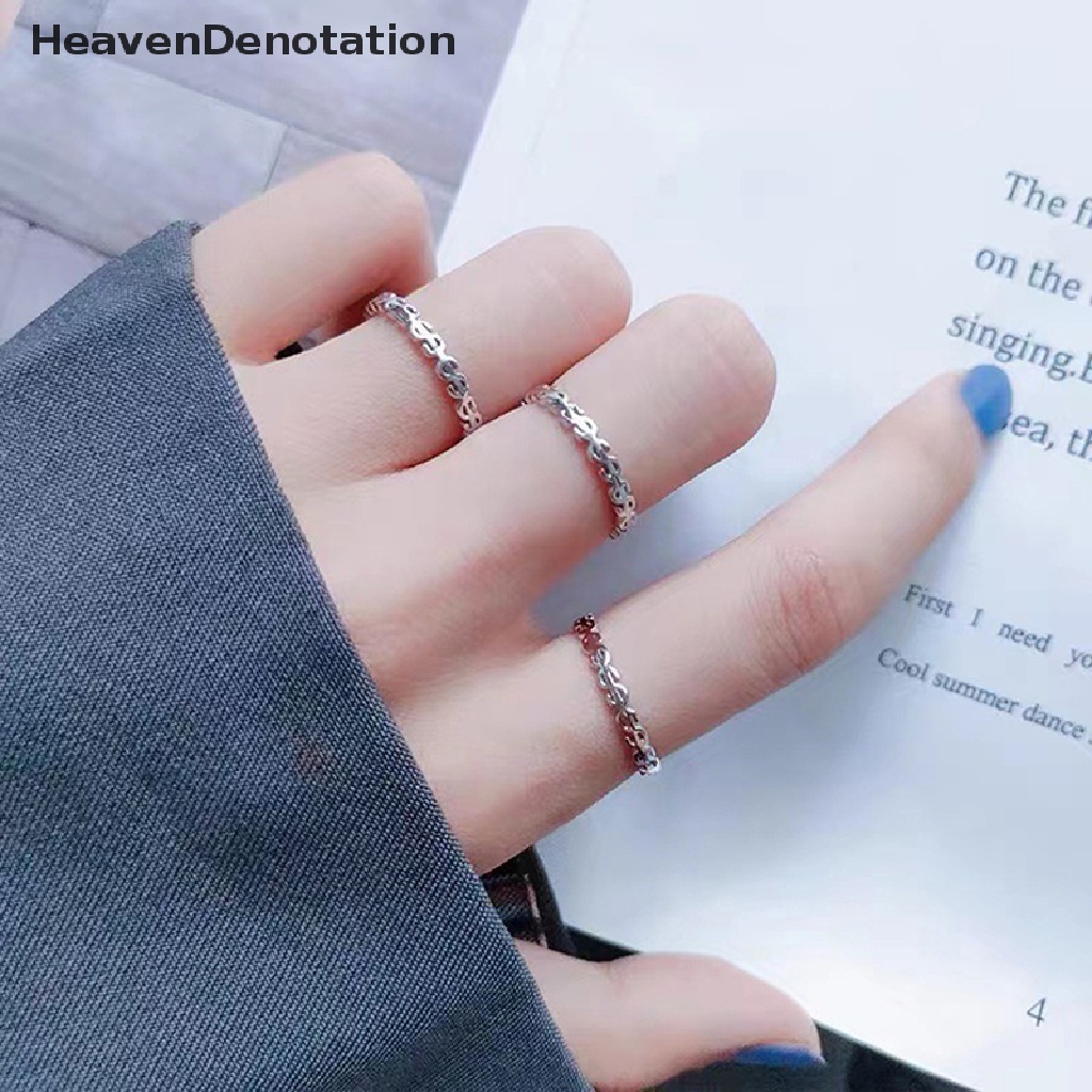 [HeavenDenotation] Baru Warna Emas Tren Tanda Dolar Cincin Pembukaan Adjustable Rings Fashion Punk Hip Hop Perhiasan Harian Sederhana Pernikahan Pengantin Pesta Jari Cincin HDV