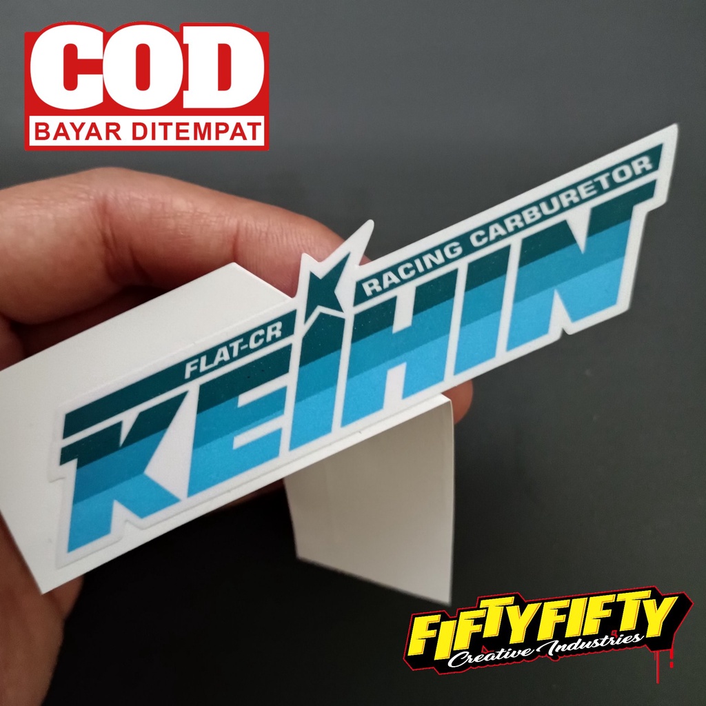 Stiker Print Cut KEIHIN Stiker Printing Laminasi Glossy Stiker Motor Mobil Helm Sudah Membentuk Pola Desain