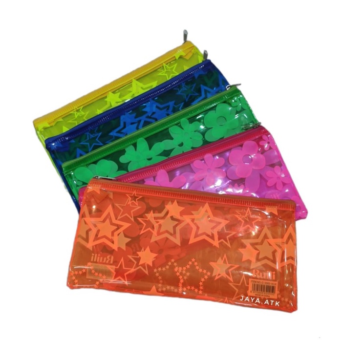 

MAP PLASTIK ZIPPER POKET A6 B6 WARNA MOTIF TEMPAT PENSIL SLETING ZIP