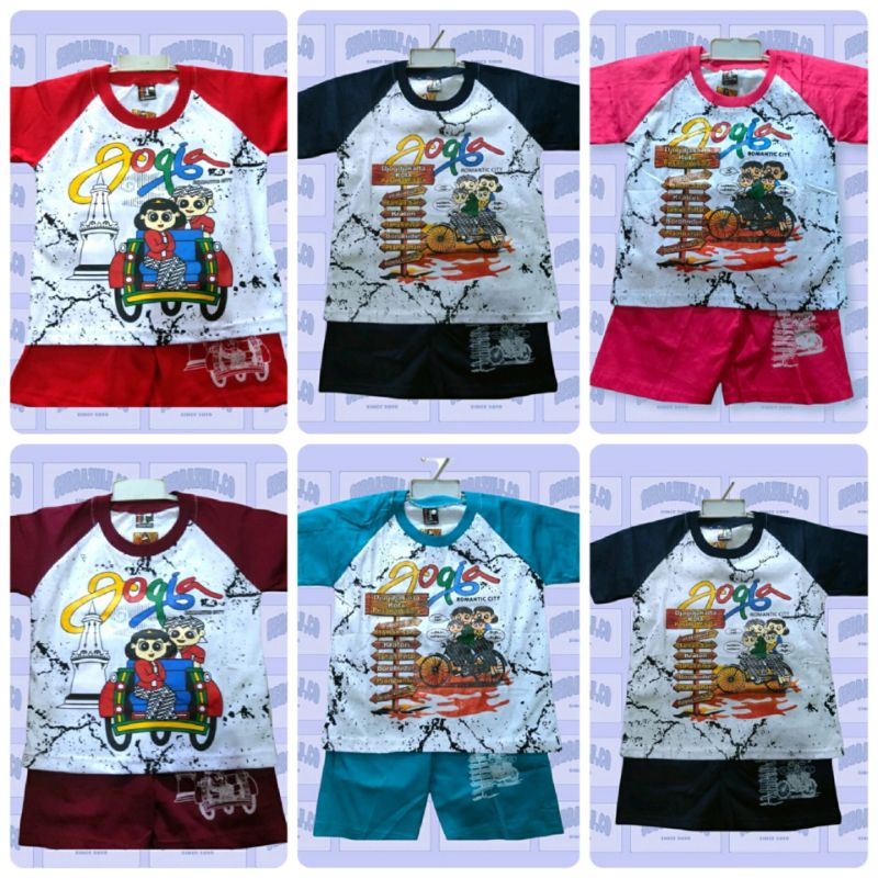 KAOS SETELAN ANAK PUTIH KOMBINASI LENGAN WARNA KAOS ANAK JOGJA KAOS JOGJA MALIOBORO SETELAN KAOS ANA