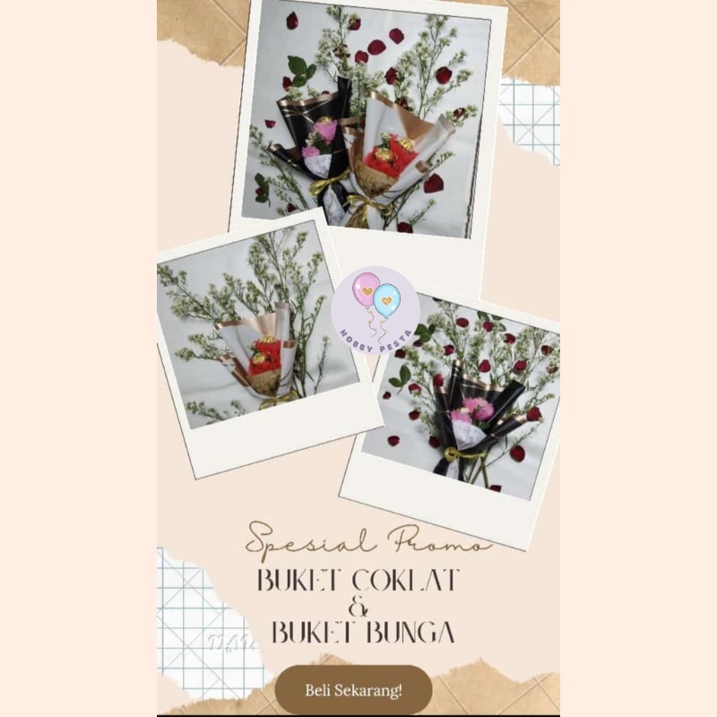 BOUQUET FERRERO ROCHER MINI / BUKET COKLAT MINI / BUKET VALENTINE / BUKET FERRERO ROCHER