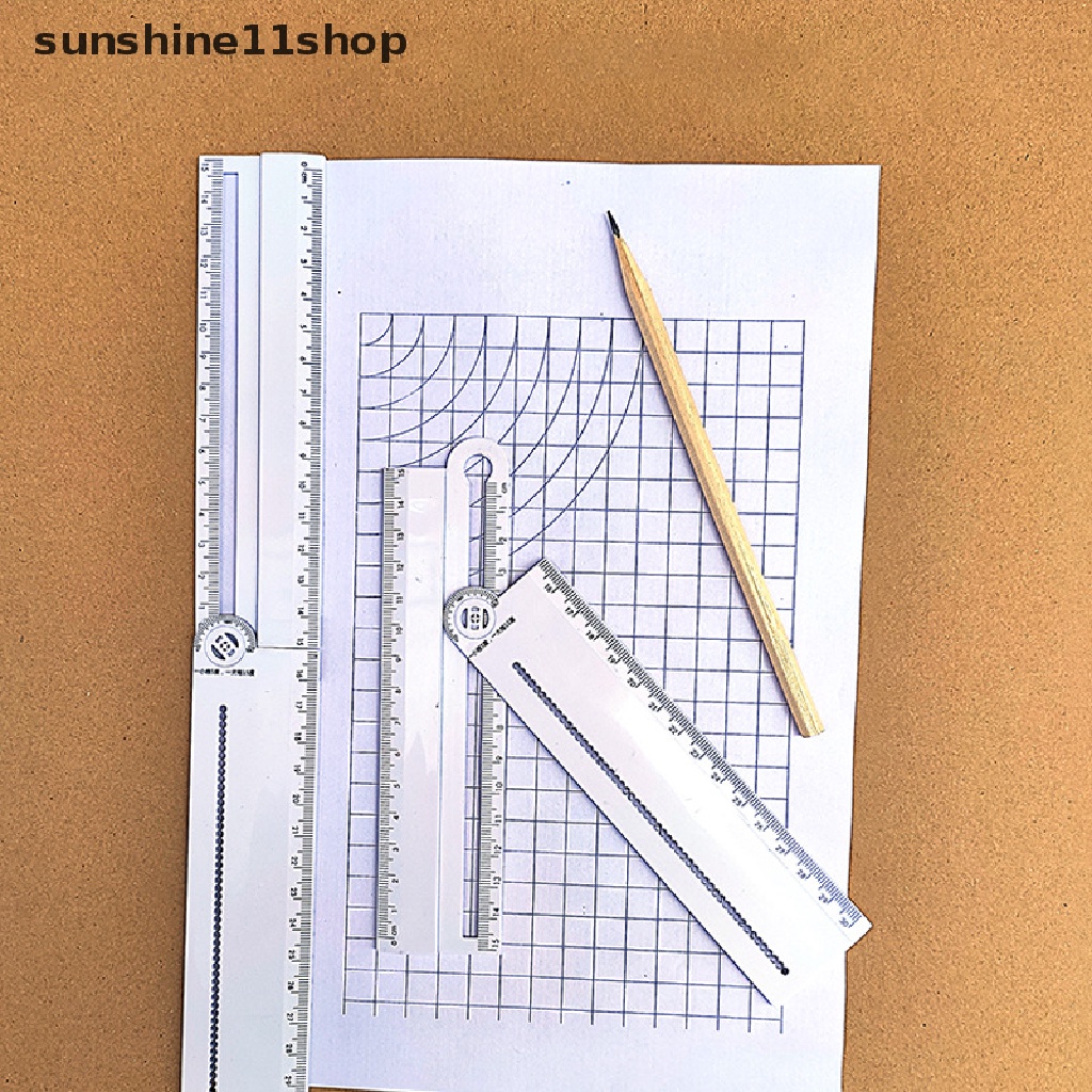 Sho Penggaris Gambar Geometris Lipat Kreatif Penggaris Persegi Panjang Busur Derajat Alat Tulis Siswa Alat Menggambar Matematika Perlengkapan Kantor Sekolah N