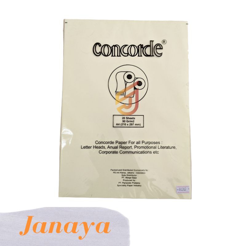 

KERTAS CONCORDE 160 gr A4