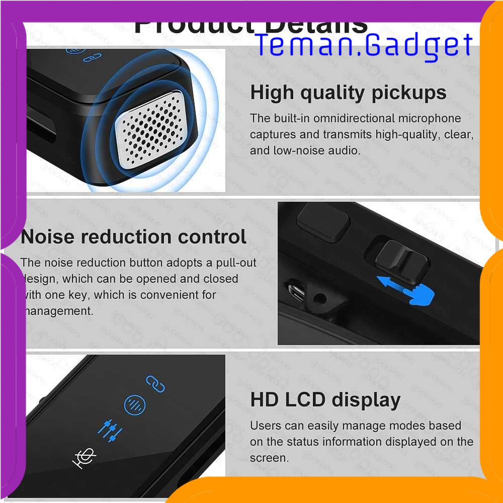 TG - KMR GOOJOODOQ Microphone Wireless Portable Lavalier Mic Kit USB Type C - GO20