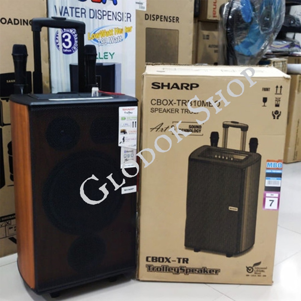 SHARP TROLLEY SPEAKER AKTIF PRO SERIES 10 INCH CBOX-TRB10MBO BATAM