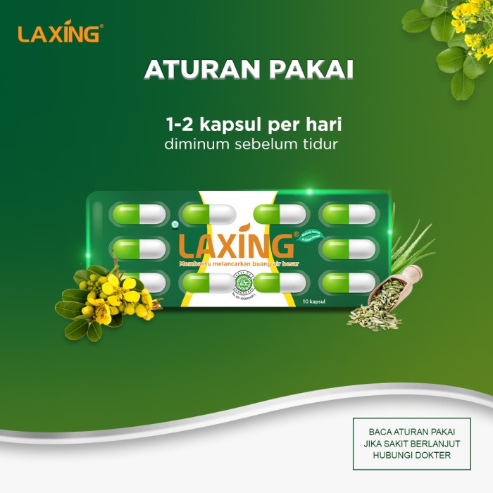 Laxing Obat Pencahar / Sembelit / Konstipasi 10 strip / Mencret- 40 kapsul