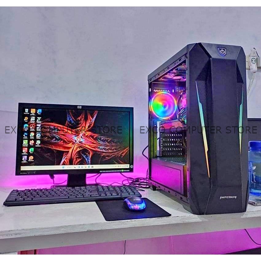 komputer gaming full set murah gaming, editing, bisa gta v, pes 2025, valorant, genshin impact dll.