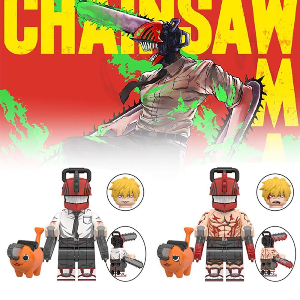 NEEDWAY Needway Chainsaw Man Puzzle Blocks Horror Game Model Kecil Angka Mainan Dekorasi Rumah Model Rakit Mainan Puzzle Mainan Rakit Chainsaw Man Blok