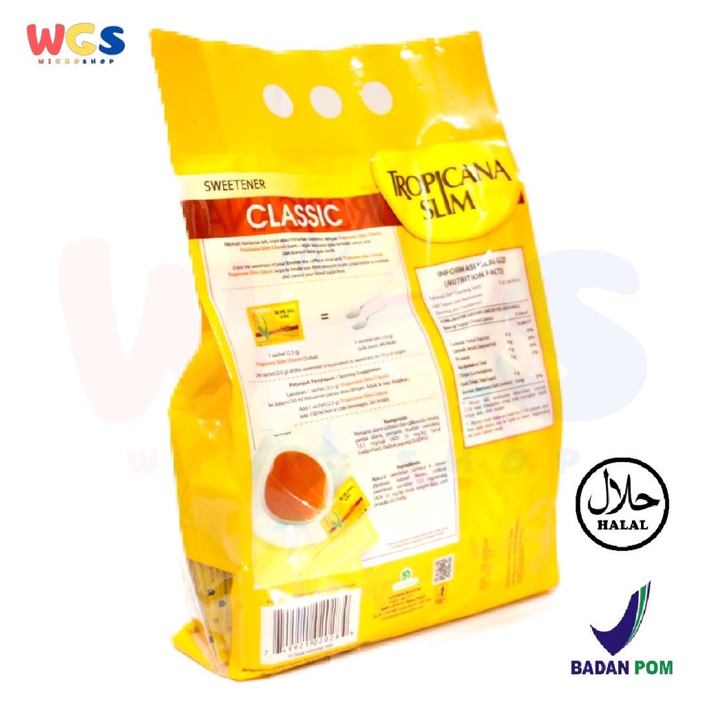 Tropicana Slim Classic Sweetener 160 Sachets x 2,5gr