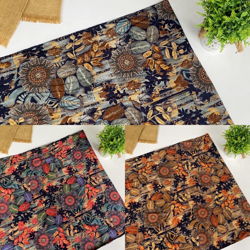 Kain Katun Rayon Viscose Uniqloo Motif Premium Import Kode A