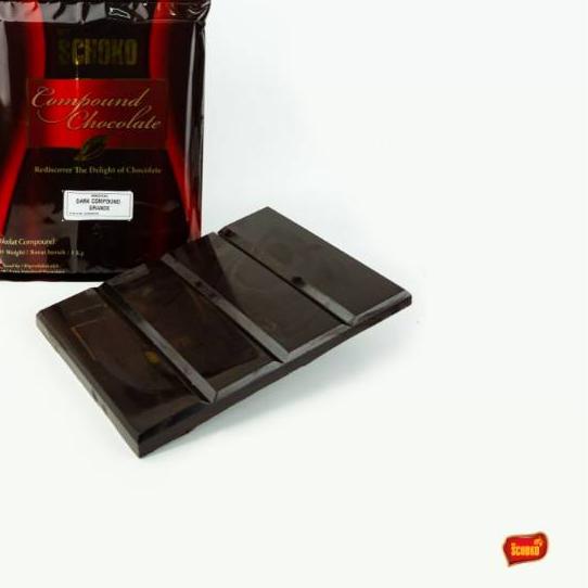 

➻ Dark Chocolate Compound 1kg / SCHOKO / dark chocolate blok / cokelat blok ✲