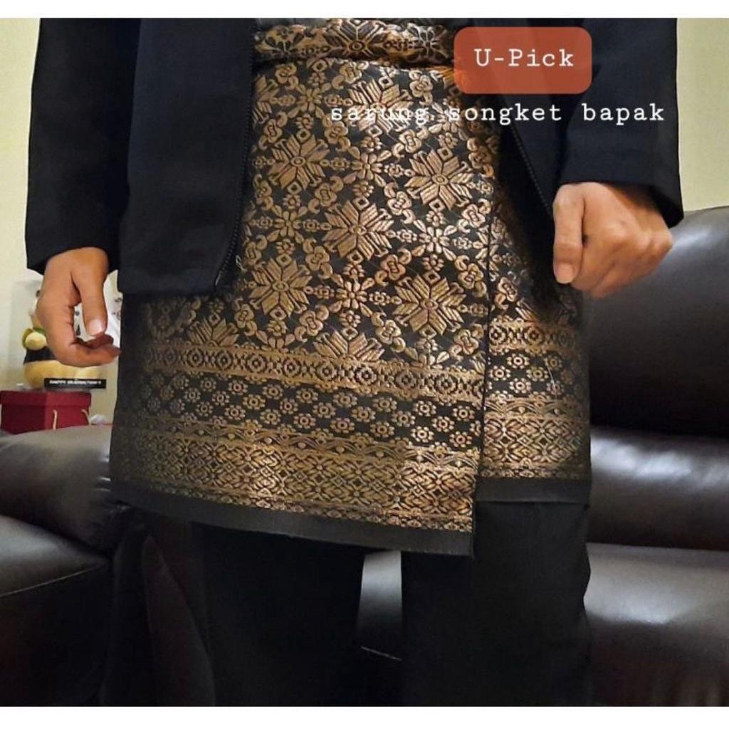 Rok Songket Lilit Bapak Melayu || Sarung Songket Batik Terbaru || Songket Tanjak Pria || Bawahan Kebaya Cowok || Ready Seragam COD Bayar di Tempat