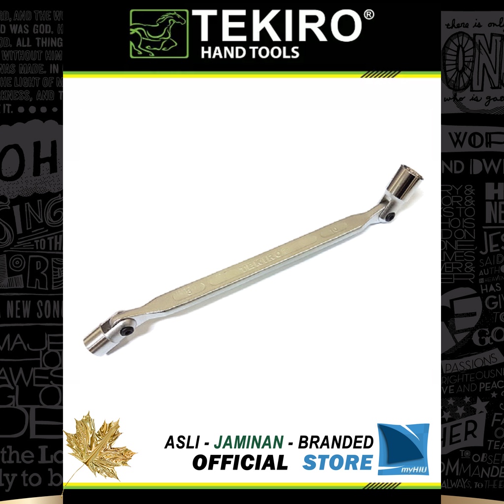 Kunci Sock Ganda Fleksibel 8 mm ~ 17 mm 12 PT / Flexible Swivel Double Wrench TEKIRO