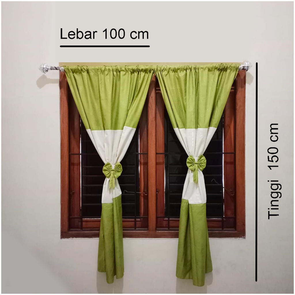 [✅COD] Gorden Tirai Jendela 100x150 Free Tali Pita Home Decor Dekor Dekorasi Hiasan Kamar Aesthetic Ruang Tamu Perlengkapan Rumah Minimalis