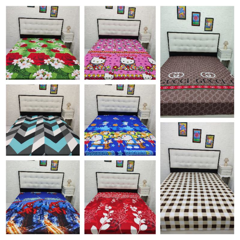 sprei saja 90,120,160,180,200 sprei saja tanpa sarban