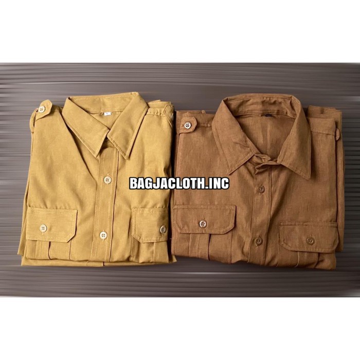 Seragam PNS Seragam Pemda Pria Khaki / Celana PNS keki / Kemeja PNS ke